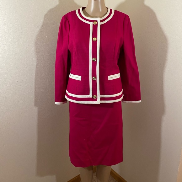 Pendleton Jackets & Blazers - Pink Pendleton Skirt Suit 8